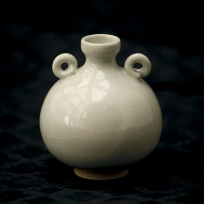 雙耳圓瓶小花器